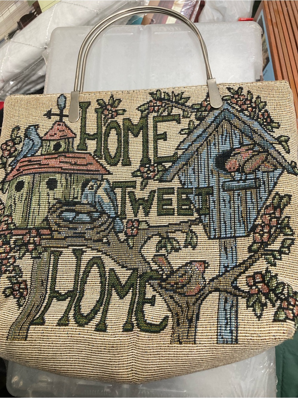 Home Tweet Home Decorative Tote Bag - Multicolor